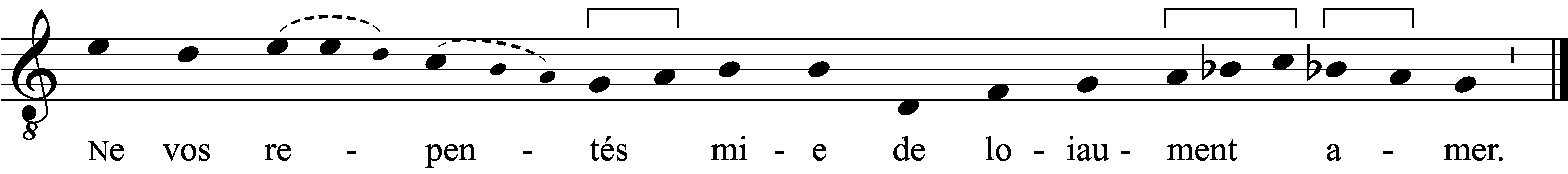 Refrain musical notation